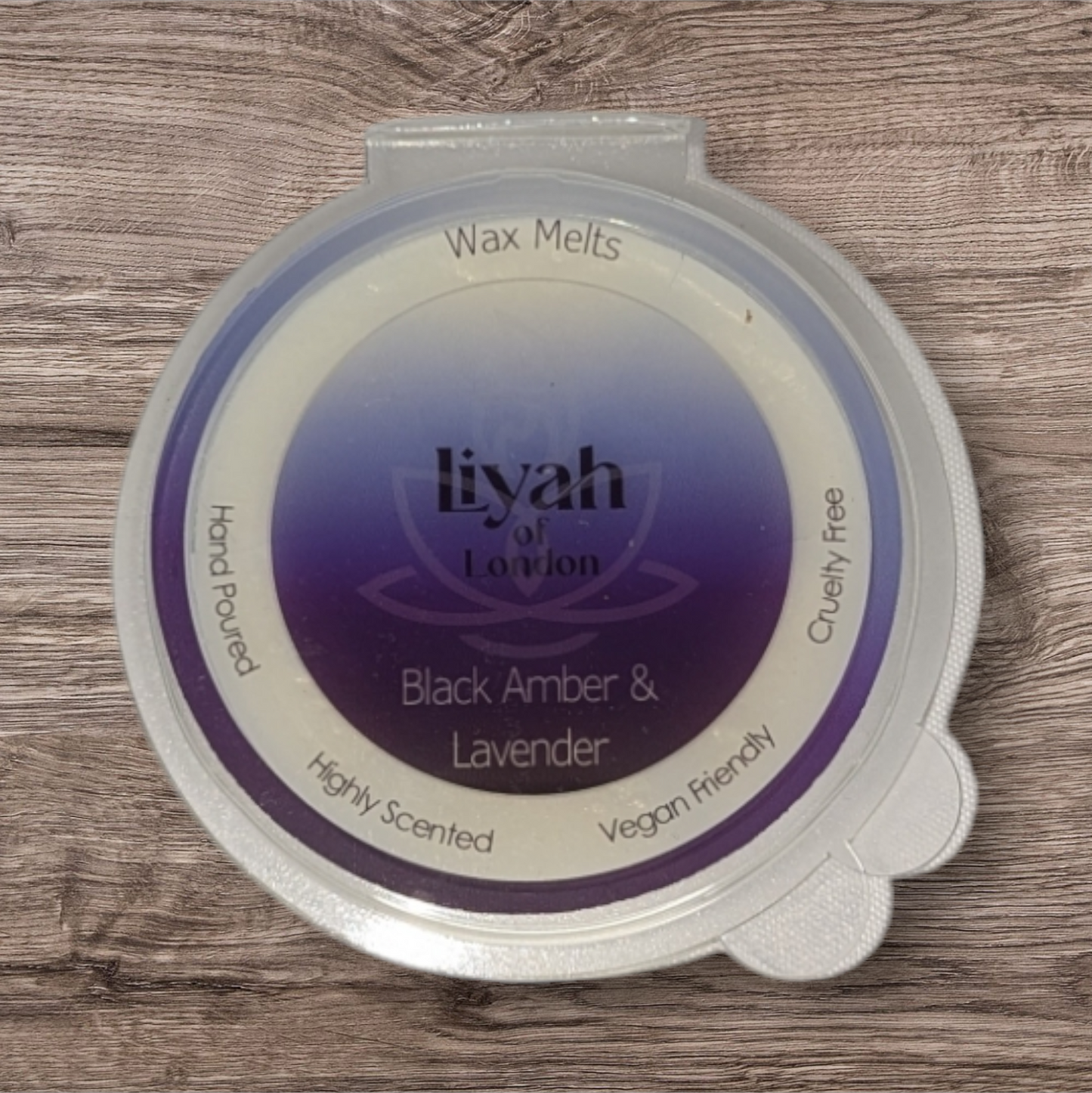 Black Amber & Lavender Wax Melt Clamshell