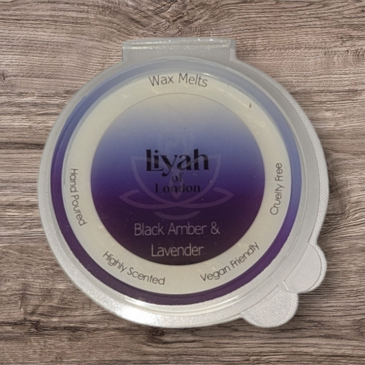 Black Amber & Lavender Wax Melt Clamshell