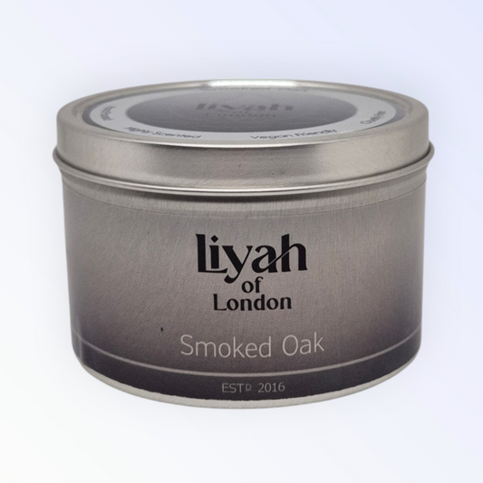 Smoked Oak Small Candle Tin