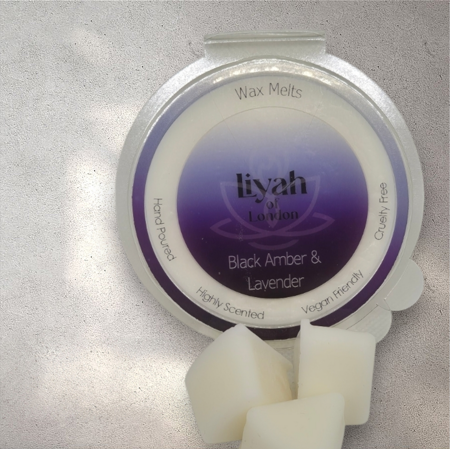 Black Amber & Lavender Wax Melt Clamshell