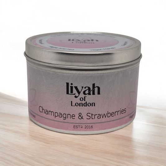 Champagne & Strawberries Candle Tin